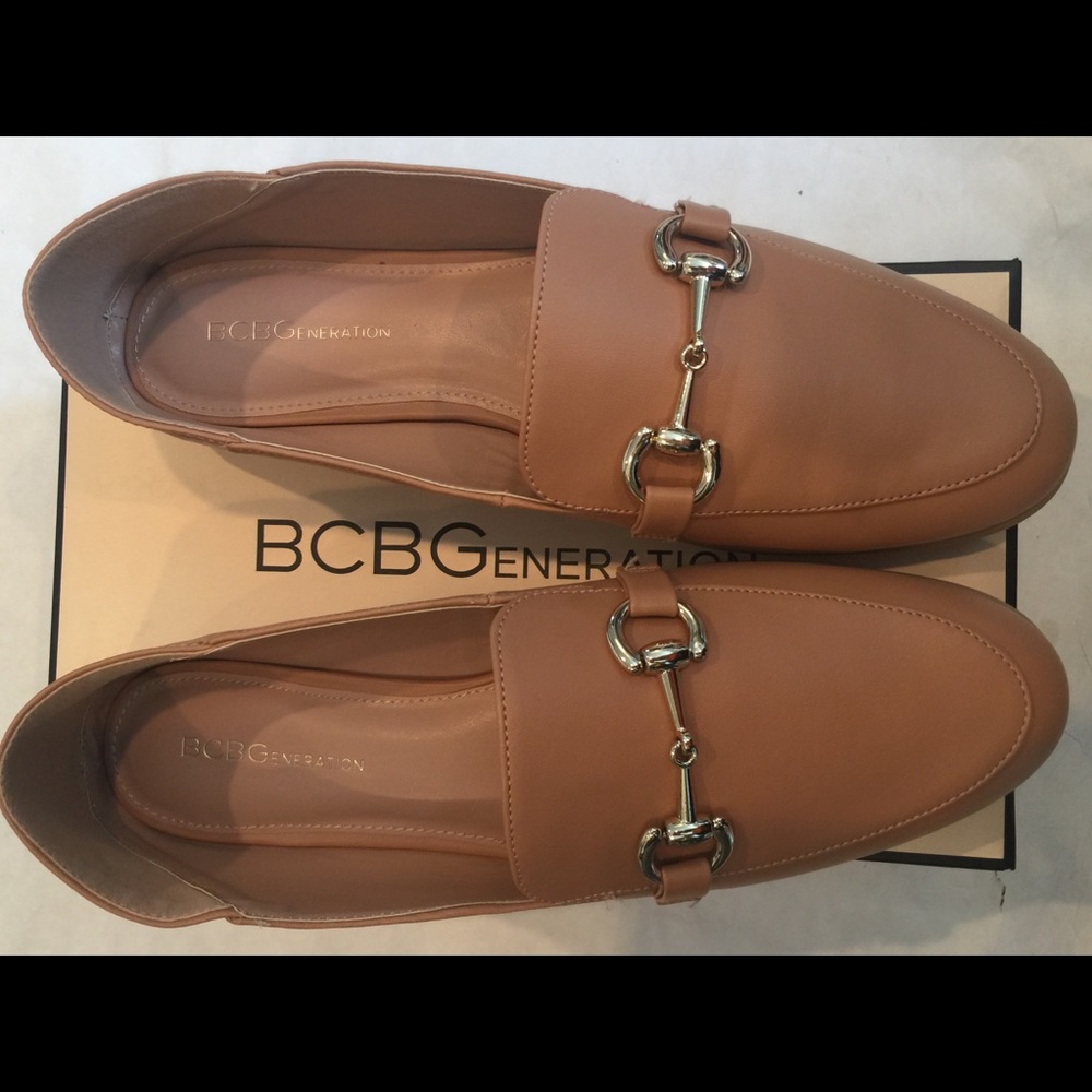BCBGeneration BCBG zeldi Loafer horse-bit faux leather loafers In Tan 10M NIB